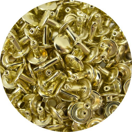 Springfield Leather Company's Gold Plate Medium Double Cap Rivets 100pk