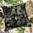Bettino - [Egyptian Gold Filigree] Decorative Pillow Cushion / Floor Cushion (23.6 by 23.6 inches)