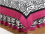 Hot Pink, Black & White Funky Zebra Full / Queen Girls Teen Childrens 3 pc Bedding Set by JoJo Designs