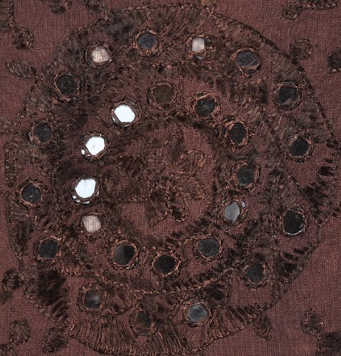 Imagen 3 de Cushion Covers Hecho a mano con tamaño de trabajo de bordado y del espejo de 16 x 16 pulgadas Juego de 2 piezas