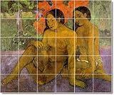 IMAGE OF Paul Gauguin Nudes Wall Tile Mural 2. 24x32 inches using (12) 8x8 ceramic tiles.