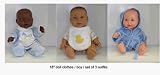 DOLL CLOTHES SET OF 3 BOY OUTFITS