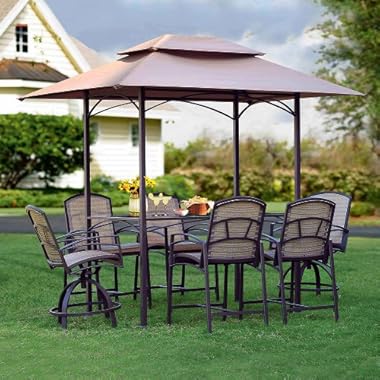 Outdoor Burke Gazebo Covered Dining Table & Sling Chairs at Target Sets