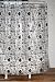 Home Bound Black & White Nautical Tattoo Shower Curtain