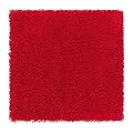 IKEA Teppich Langflor "Hampen" weicher und trittfreundlicher Langflorteppich in 80x80cm - ROT
