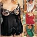 Adorable 3 Pc Baby Doll Peignoir Set in Plus Sizes 1x 2x 3x 4x 5x 6x Black Jade Red W...