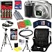 Nikon COOLPIX L610 16 MP Digital Camera with 14x Zoom NIKKOR Glass Lens and 3-inch LCD (Silver) + 4 AA Batteries with AC/DC Rapid Charger + 10pc Bundle 16GB Deluxe Accessory Kit