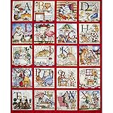 Hungry Animal Alphabet 36'' Panel Fabric By The Yard