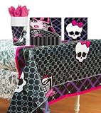 Monster High Party Supplies Pack Including Plates, Cups, Napkins, and Tablecover- 16 Guests