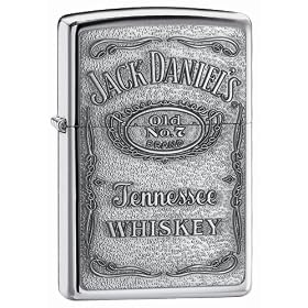 Zippo Jack Daniel's Label Pewter Emblem Pocket Lighter: Sports &amp; Outdoors