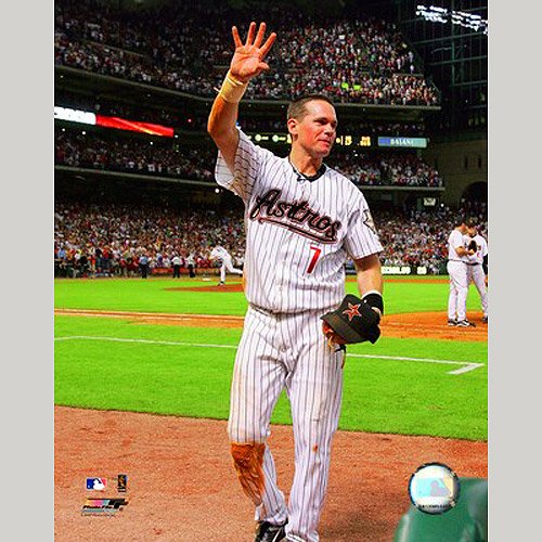 Houston Astros Craig Biggio - 2007 3,000Th Career Hit (Wave) - 8X10 Photo Mounted In 11X14 Double Mat