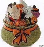 Fitz and Floyd Halloween Cookie Jar Trick or Treat