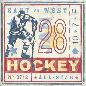 Oopsy Daisy Game Ticket Hockey 26x26 Canvas Art Image Wrap by