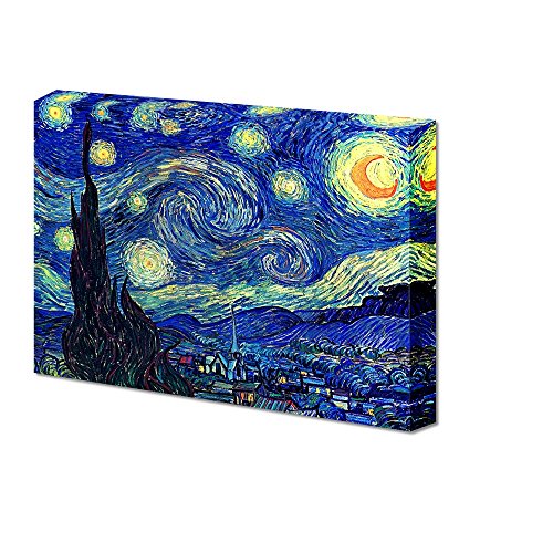 Starry Night By Vincent Van Gogh Stretched Canvas Print Gallery Wrapped 16x20