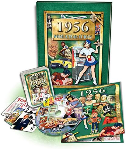 Great Combo: 1956 What a Year it Was! Book, DVD Greeting Card & Trivia Playing Cards
