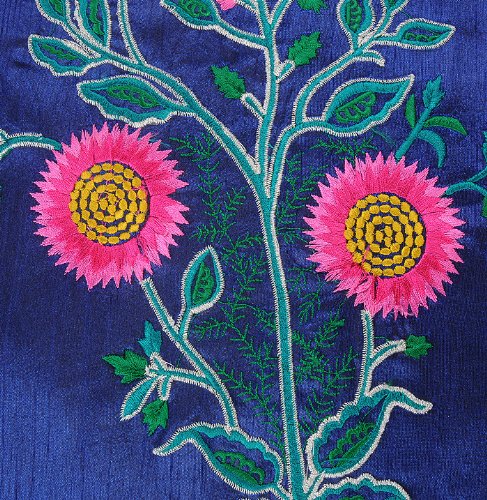 Imagen 4 de Hecho a mano tradicional mano de obra multi color Kantha Algodón Otomano Stool-Printed Tamaño Escabel Jornada 45 X 45 X 35 pulgadas