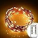 ER CHEN 8 Lighting Model Indoor and Outdoor Waterproof Battery Operated 200 LED String Lights on 66 Ft Long Ultra Thin Copper String Wire with 13 Key Remote Control(Warm White)