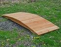 4' Stained White Cedar Arched Plank Bridge