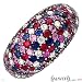 SALAVETTI Made in Italy Majestic Ring With 4.07ctw Precious Stones - Genuine Super Clean Diamonds, Rubies and Sapphires Well Made in 18K White Gold. Total item weight 10.8g - Certificate Available.