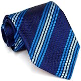 Paul Smith Blue Striped Grosgrain Silk Necktie PS-TIES-06