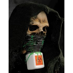 Mens New Adult Toxic Death Biohazard Futureworld Scary Mutant Vinyl 3/4 Face Mask