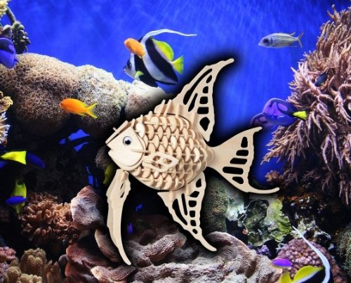 Angel Fish - 3D Jigsaw Woodcraft Kit Wooden Puzzle Angel Fish - 3D Jigsaw Woodcraft Kit Wooden Puzzle