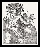 Master CS (Bacchus on a wine barrel) Black Wood-Mounted Art Poster
Print - 11