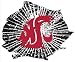 Washington State Cougars Shattered Mini-Cutz Window Decal
