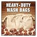 NaturOli Soap Nuts Wash Bags (Set of 3) Large, Extra Heavy-Duty, Muslin, Double-Draw. UNPRINTED! No inks to come off in your wash.