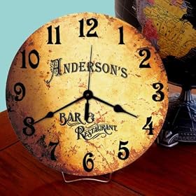 Personalized BAR & RESTAURANT WALL OR TABLE CLOCK Food