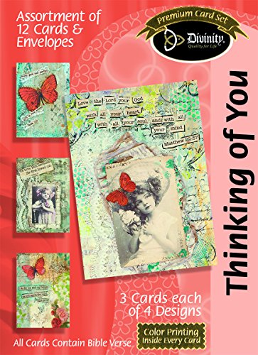 Divinity Boutique Greeting Card Assortment: Thinking of You, Vintage Photos with Scripture (21705N)