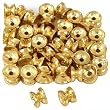 15g Hourglass Beads Gold Plated Beading 4.5mm Approx 45
