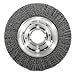 Weiler 804-06530 Medium Face Crimped Wire Wheel, 10" Diameter x 1 1/8" Width, 2", 0.0118" Stainless Steel, 3600 rpm