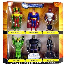 JUSTICE LEAGUE UNLIMITED ATTACK FROM APOLKOLIPS ACTION FIGURE 6 PACK