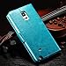 Joopapa Note 4 Case, Galaxy Note 4 Case, Galaxy Note 4 Luxury Fashion Pu Leather Magnet Wallet Flip Case Cover with Built-in Credit Card/ID Card Slots for Samsung Galaxy Note 4 (Blue)
