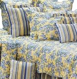 Blue Floral Brighton Handmade Cotton Quilt Queen