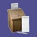 Vertiflex Products 50007 Wood Suggestion Box, Medium Oak Finish, 7-3/4W X 7-1/4D X 9-3/4H