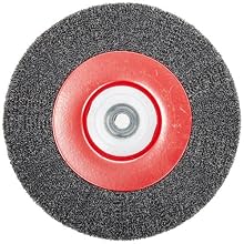 Norton Medium Face Wire Wheel Brush, Round Hole, Carbon Steel, Partial Twist Knotted