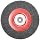 Norton Medium Face Wire Wheel Brush, Round Hole, Carbon Steel, Partial Twist Knotted