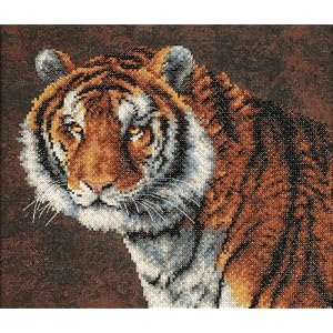 Dimensions-Stamped-Cross-Stitch-Tiger