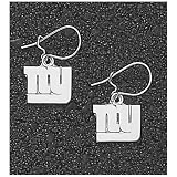 LogoArt New York Giants Sterling Silver Team Font Dangle Earrings