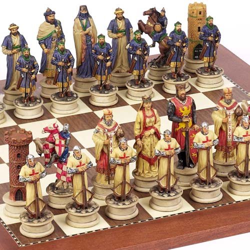 Crusade Chessmen & Astor Place Board From Spain Large, King: 4 1/2