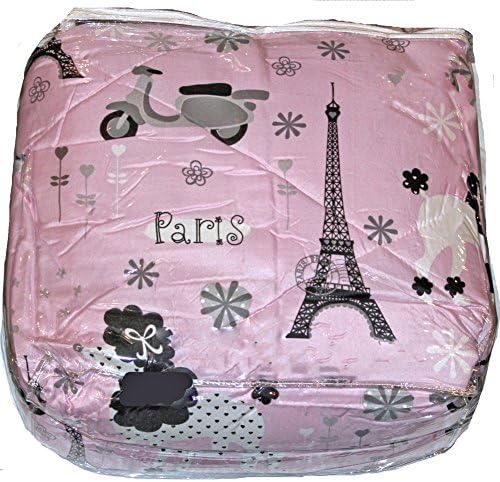 Bonjour Teen Girls Pink PARIS Chic EIFFEL TOWER French Poodles 8pc FULL Size Comforter Bed Set+Sheets