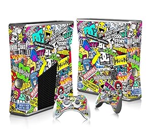 Vinyl Cover Skin Sticker For XBOX 360 Slim Console&Controllers Decal#2114