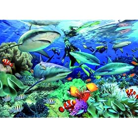 Ravensburger Reef Sharks 500 piece jigsaw puzzle