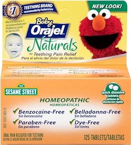 Orajel Baby Naturals Teething Tablets, 125 Count