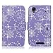 Cellularvilla Wallet Case for ZTE Boost MAX N9520 Shiny Sparking Pu Leather Wallet Card Flip Open Pocket Case Cover Pouch (Purple Glitter)