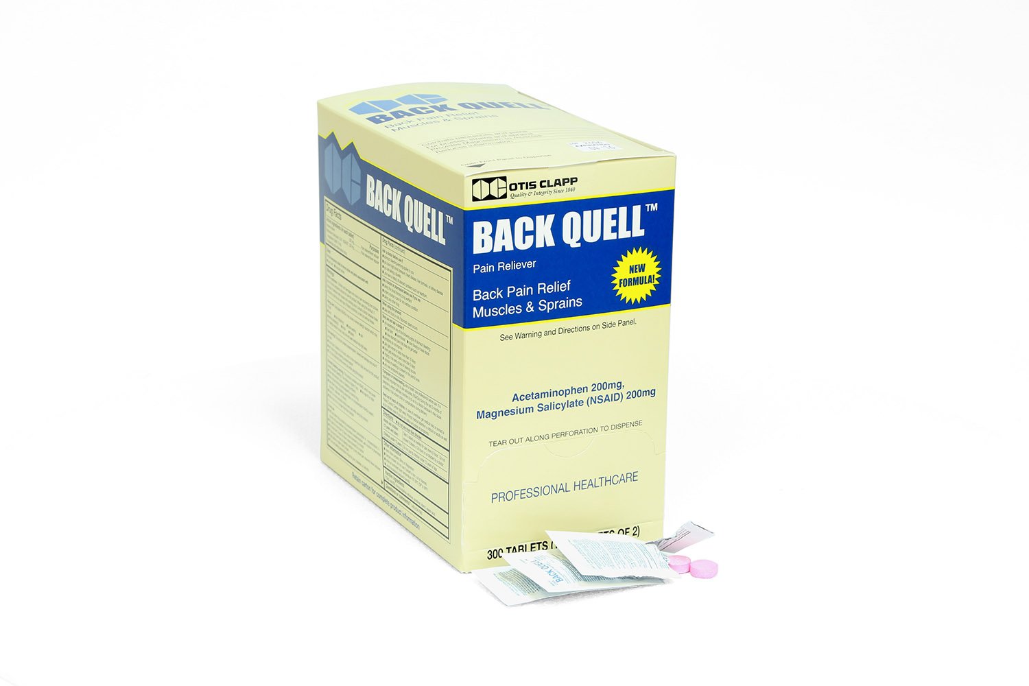 Medique/Otis Clapp 1615587 Back Quell Pain Relief Coated Tablets, 150