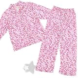 Bellepointe Pink Heart Coat-Style Pajamas for Girls (Size 10-14)