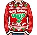 Christmas Vacation 'Kiss My A**' Moose Mug Ugly Christmas Sweater (Red)